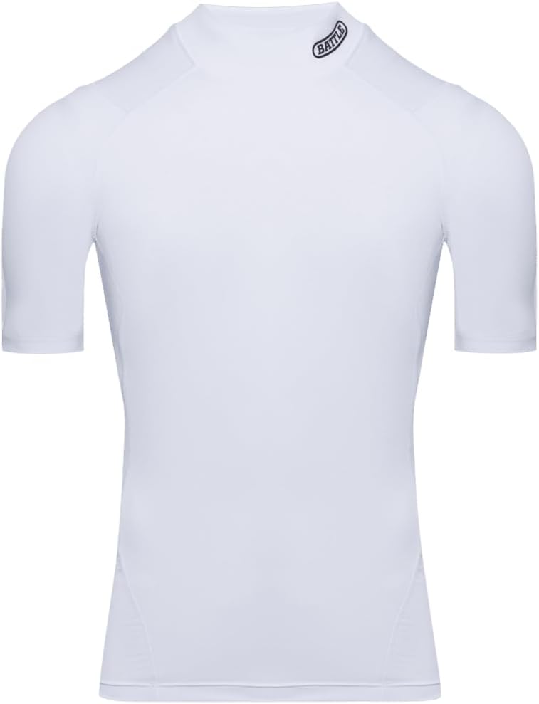 Battle Sports PRO Compression Short Sleeve Mock Neck, 4 Way Stretch, Moisture Wicking for Kids - Image 1